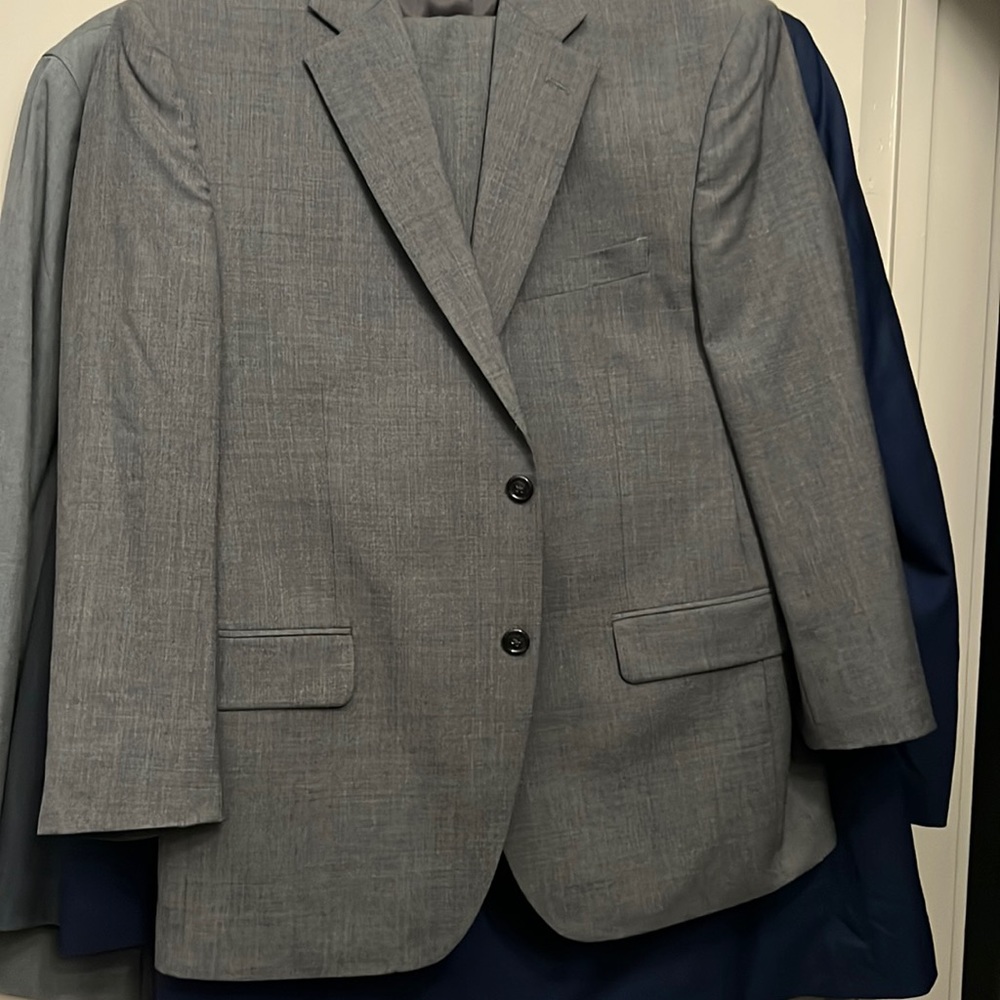 Jos.A. Bank, gray suit 100% wool